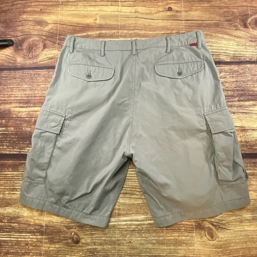 Levi Strauss Gray Cargo Shorts Mens 38 Utility Outdoor Ripstop Waterless Pockets